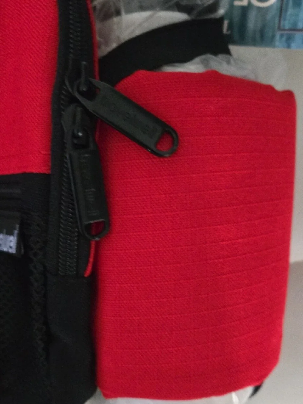 Travelwell Red and Black Fanny Pack with Front Mesh Pocket, New